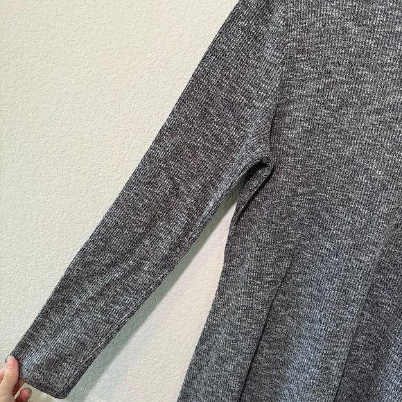 Madewell Cityblock Mockneck Ribbed Long Sleeve Grey Dress - Picture 6 of 9